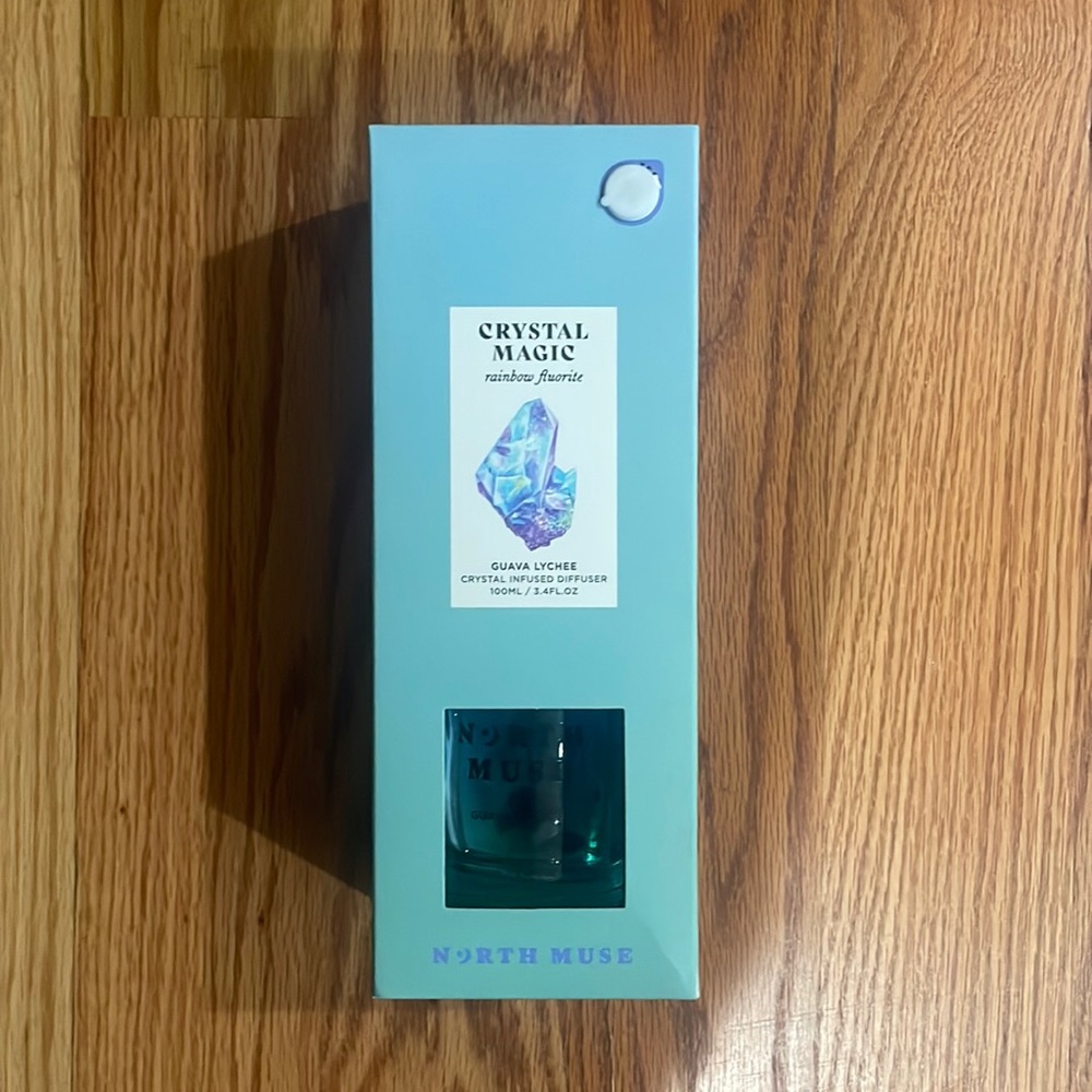 North Muse Crystal Magic Reed Diffuser Guava Lychee Rainbow Fluorite